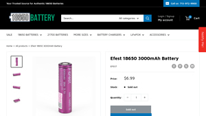 EFest - 18650 3000mAh Battery