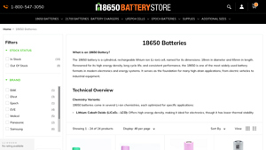 Samsung - 25R, 30Q, 35E Batteries