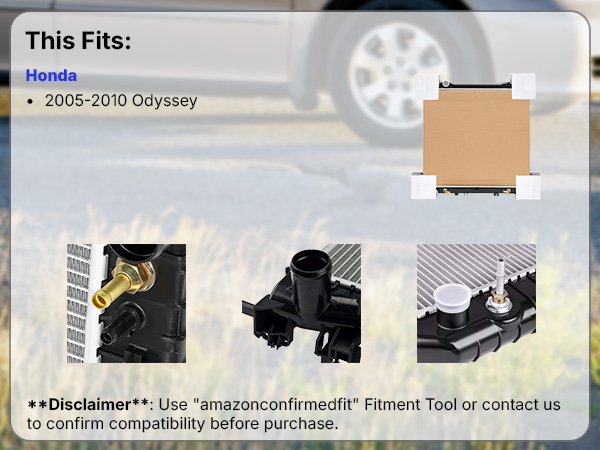 An application scenario or product detail of 2005 honda odyssey radiator outlet size - Image 13
