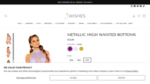 3Wishes - Metallic High Waisted Bottoms