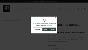 50 Rebels - 20Ah E-Bike Battery