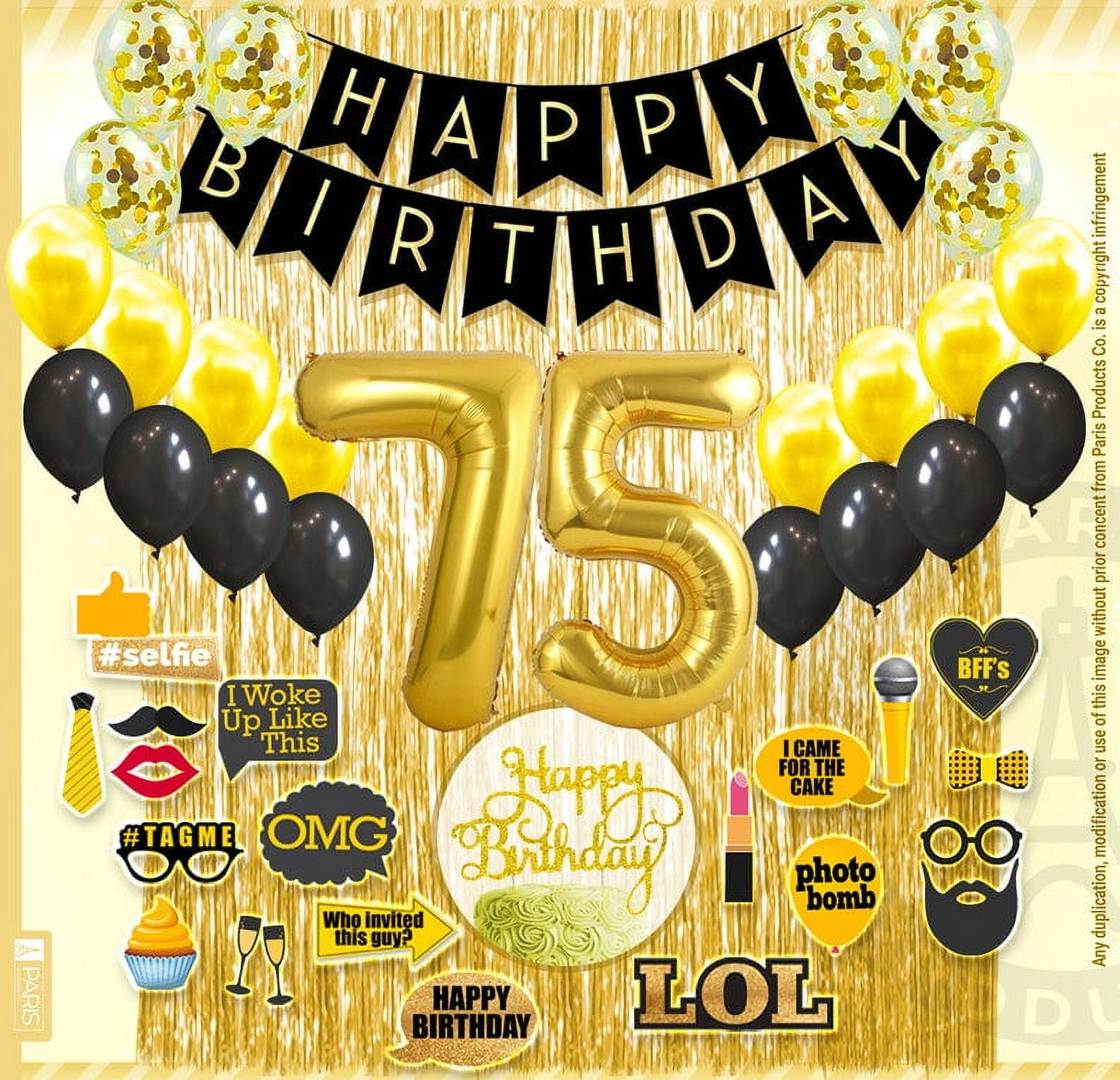 An application scenario or product detail of 75th birthday decorations - Image 10