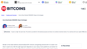 Screenshot of How to Buy Render (RENDER): Steps & Exchanges