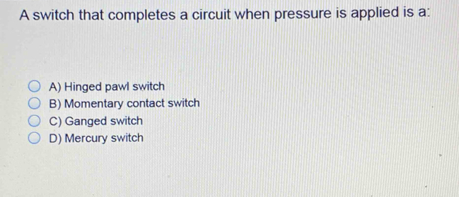An application scenario or product detail of a switch that completes a circuit when pressure is applied - Image 1