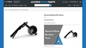 Access Truck Parts - Grooved Butterfly Valve