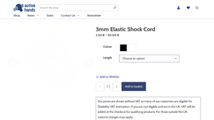 Active Hands - 3mm Elastic Shock Cord