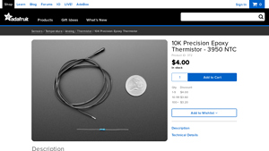 Adafruit - 10K Precision Epoxy Thermistor