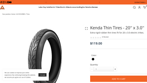 Addmotor - Kenda Thin Tires 20'' x 3.0''