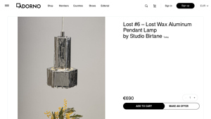 Studio Birtane - Lost Wax Aluminum Pendant Lamp