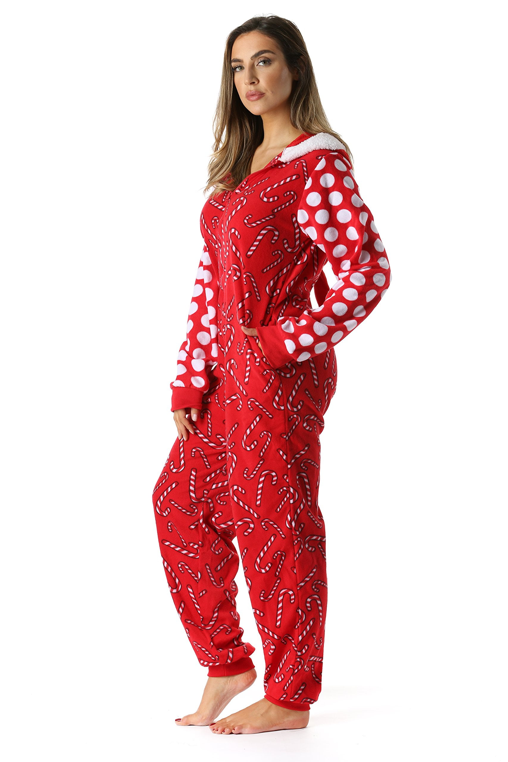 An application scenario or product detail of adult christmas onesie - Image 1