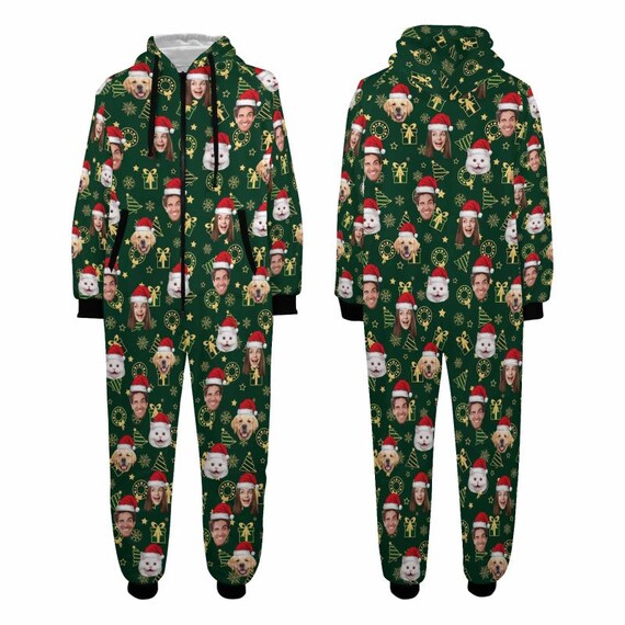 An application scenario or product detail of adult christmas onesie - Image 8