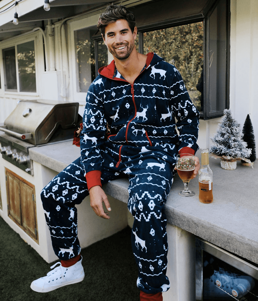 An application scenario or product detail of adult christmas onesie - Image 12