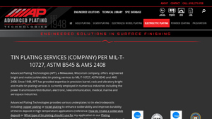 Advanced Plating Technologies - Engineered Tin Plating Services