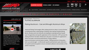 Advanced Plating Technologies - Aluminum Alloy Plating Solutions
