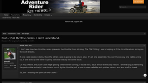 Advrider - Push/Pull Throttle Cables