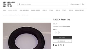 Affordable Tractor Sales - 4.00X16 Front Tire