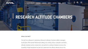 AF Research Lab - Research Altitude Chambers