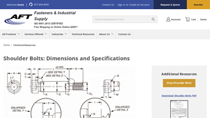 AFT Fasteners - Shoulder Bolt Measurement Guide