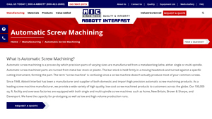 Abbott Interfast - High Precision Automatic Screw Machining Services