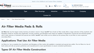Air Filter USA - Air Filter Media Rolls & Bulk