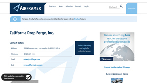 California Drop Forge, Inc. - Closed Die Forgings for Aircraft Programs
