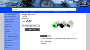 Airoil - Straight Male Tube Fitting