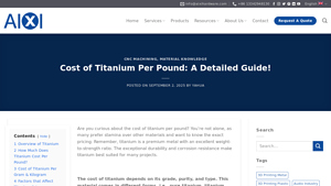 Aixi Hardware - Titanium Pricing Guide