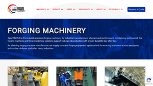 Ajax/CECO/Erie Press - Precision Forging Machinery