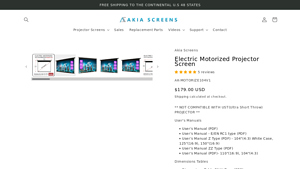 Akia - Electric Motorized Projector Screen