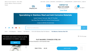 Albany County Fasteners - Flat Washers, Stainless Steel 304