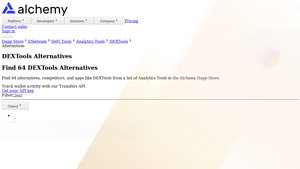 Screenshot of Find 64 DEXTools Alternatives (2025) - Alchemy