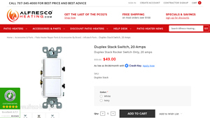 Duplex Stack - 20 Amp Switch