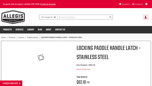 Allegis Corp - Locking Paddle Handle Latch