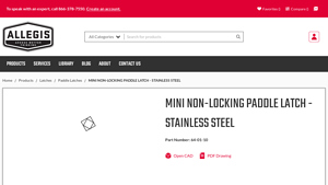 Allegis Corp - MINI NON-LOCKING PADDLE LATCH