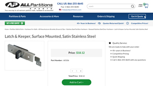 AllPartitions - Restroom Stall Door Latch