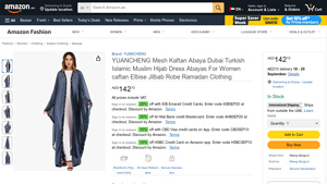 YUANCHENG - Mesh Kaftan Abaya