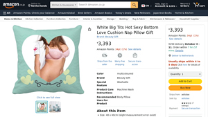 Beauty Gift - White Big Tits Hot Sexy Bottom Love Cushion Nap Pillow