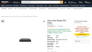 Argos - sp94pp DVD Player