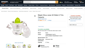 Maple - Citrus Juicer