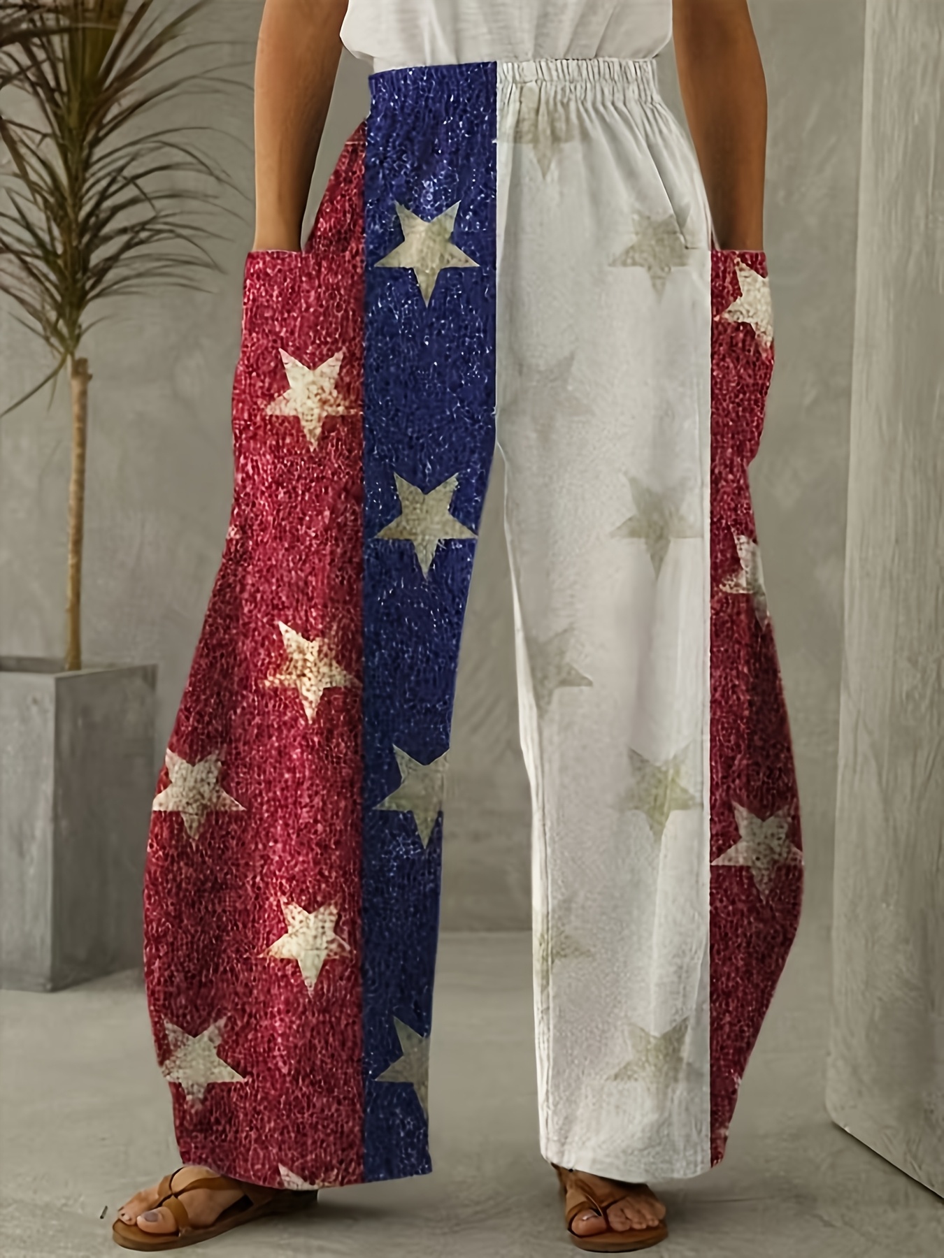 An application scenario or product detail of american flag pants - Image 15