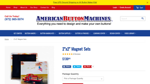 American Button Machines - 2x2 Magnet Sets