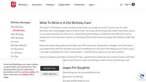 American Greetings - 21st Birthday Cards