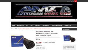 IRC - Standard Motorcycle Tube 4.00/4.60-16