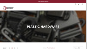 American Plastics - Flat Black Plastic Luggage Handle