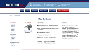Ameritrol - FX Series Flow Switch