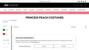 Amiclubwear - Princess Peach Costumes