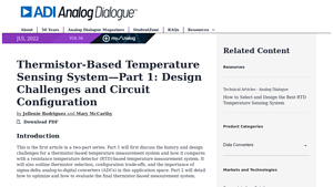 Analog - Thermistor-Based Temperature Sensing System