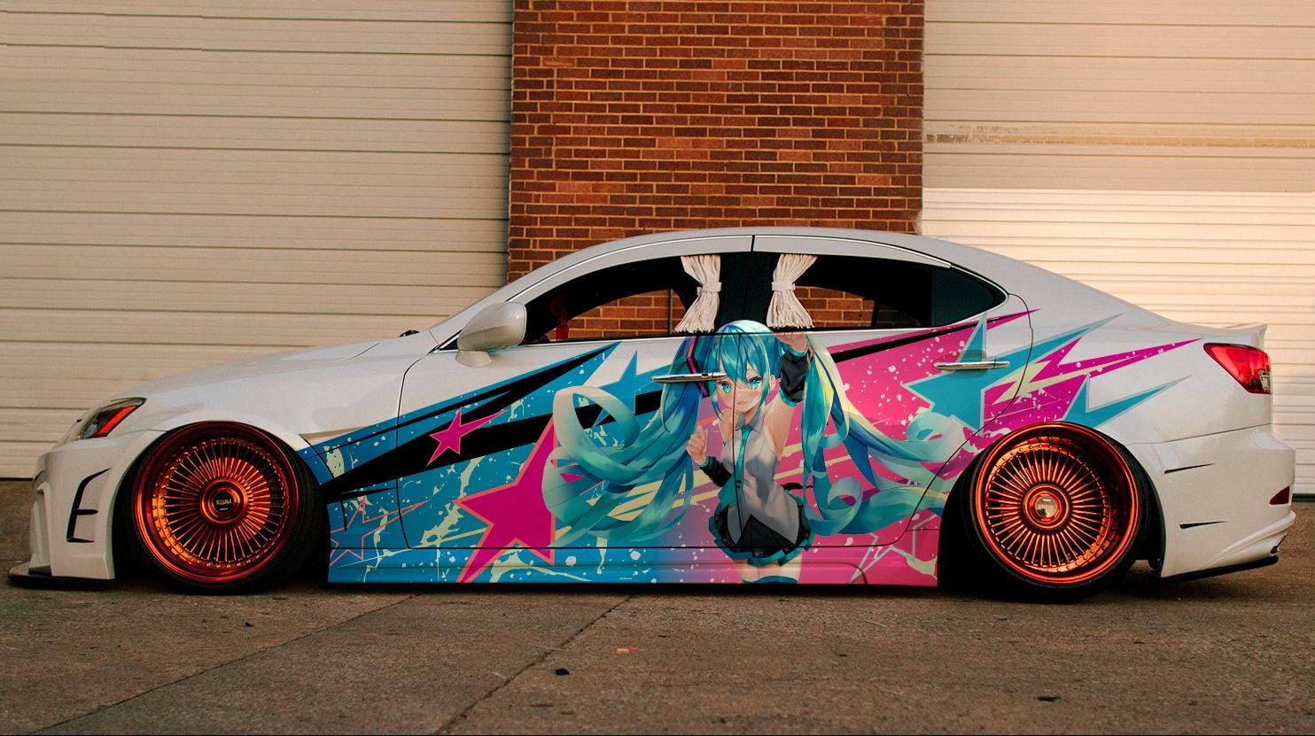 An application scenario or product detail of anime car vinyl wrap - Image 6