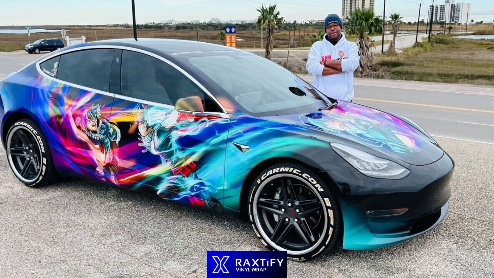 An application scenario or product detail of anime car vinyl wrap - Image 12