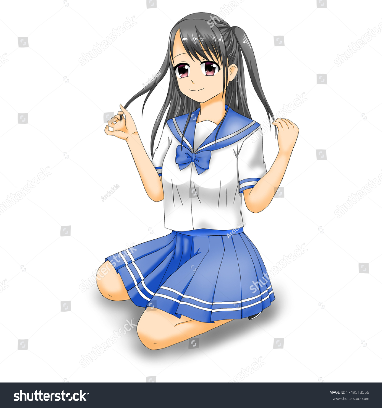 An application scenario or product detail of anime school girl uniform - Image 1
